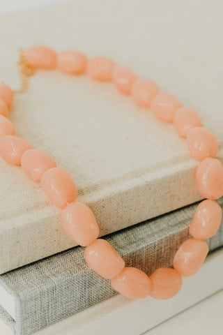 Wilma Beaded Necklace - Peach