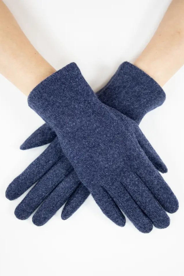 Heathered Gloves - Navy