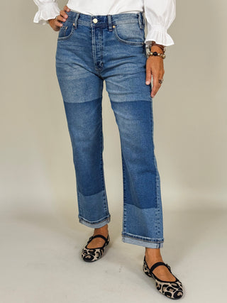 [Liverpool] Sloane Slouchy Girlfriend Cuffed Jeans, 27" Inseam