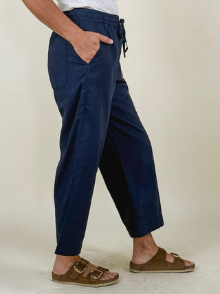 Indigo Tie Waist Pants