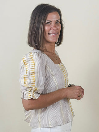 [Liverpool] Alice Half Sleeve Tie Back Top