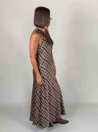 Saisha Plaid Midi Dress