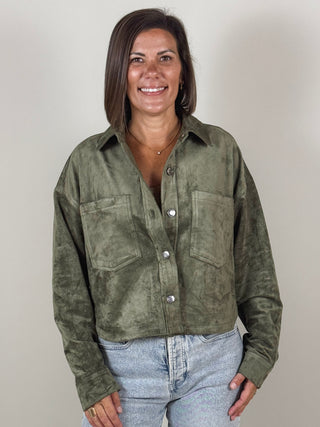 [Z Supply] All Day Cropped Suede Jacket