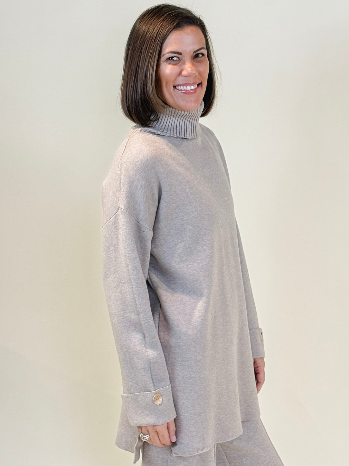 Tracy Casual Turtleneck Long Sweater