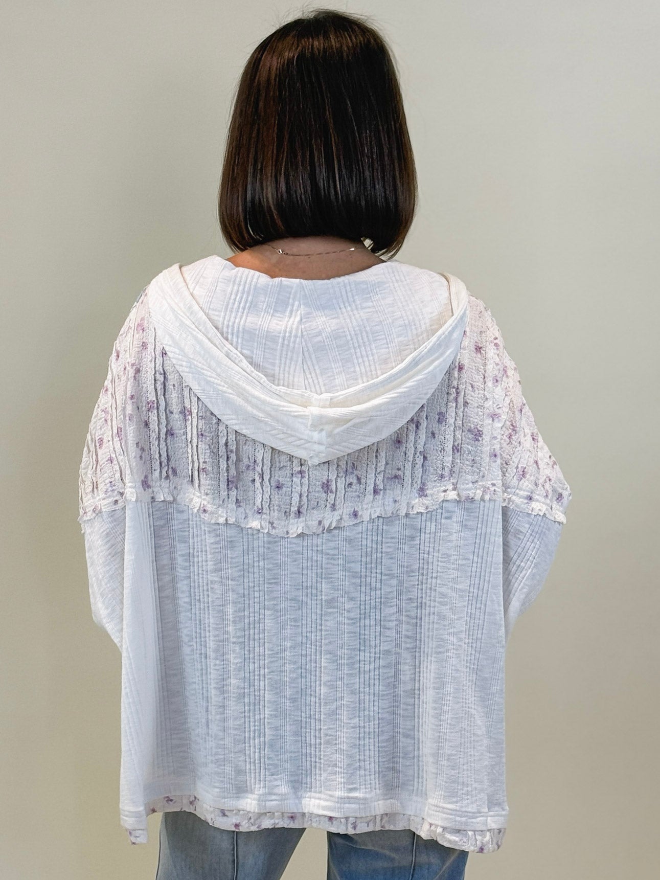 Stacie Star Patch Hooded Sweater Top