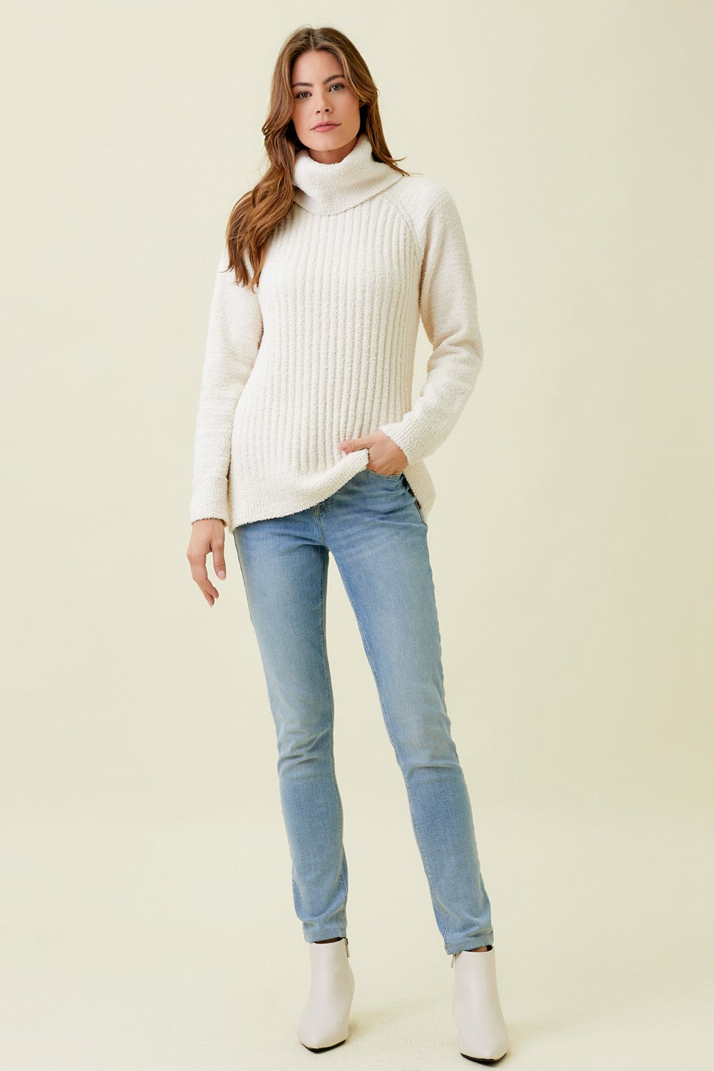 Tracy Turtleneck Fuzzy Sweater