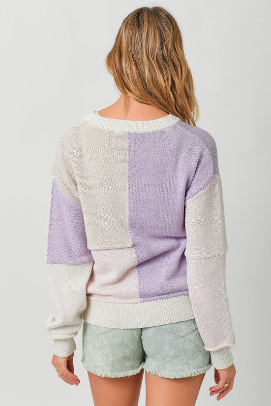 Carol Color Blocked Sweater