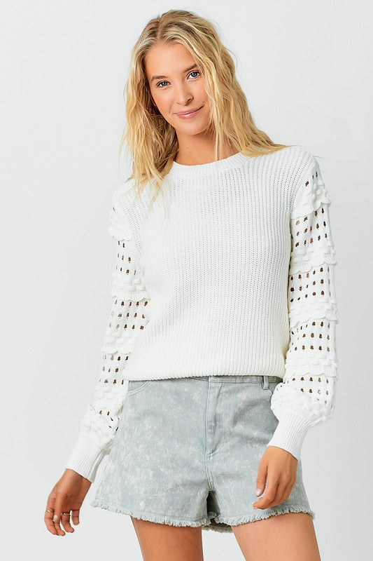 Tali Textured Sleeve Sweater
