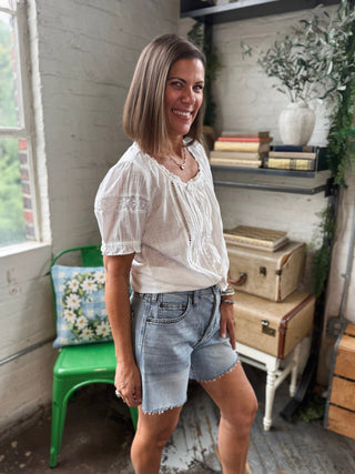 Lucille Lace Inset Top