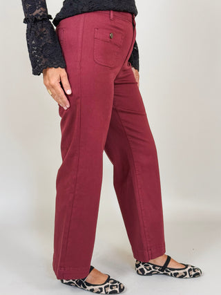 [TRIBAL] Sophia Curvy Super Straight Ankle Denim