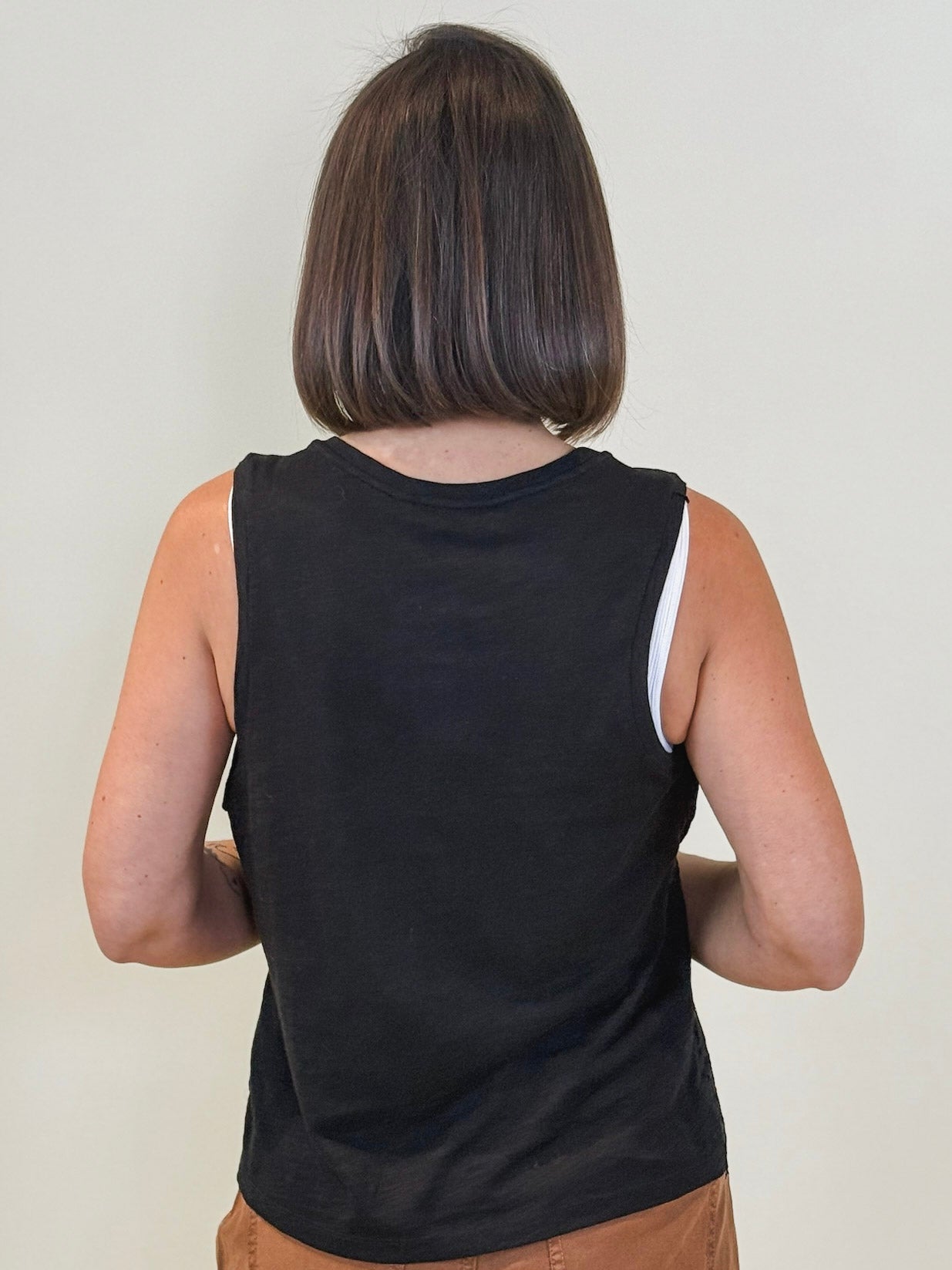 [Liverpool] Litia Sleeveless Lace-to-Knit Top