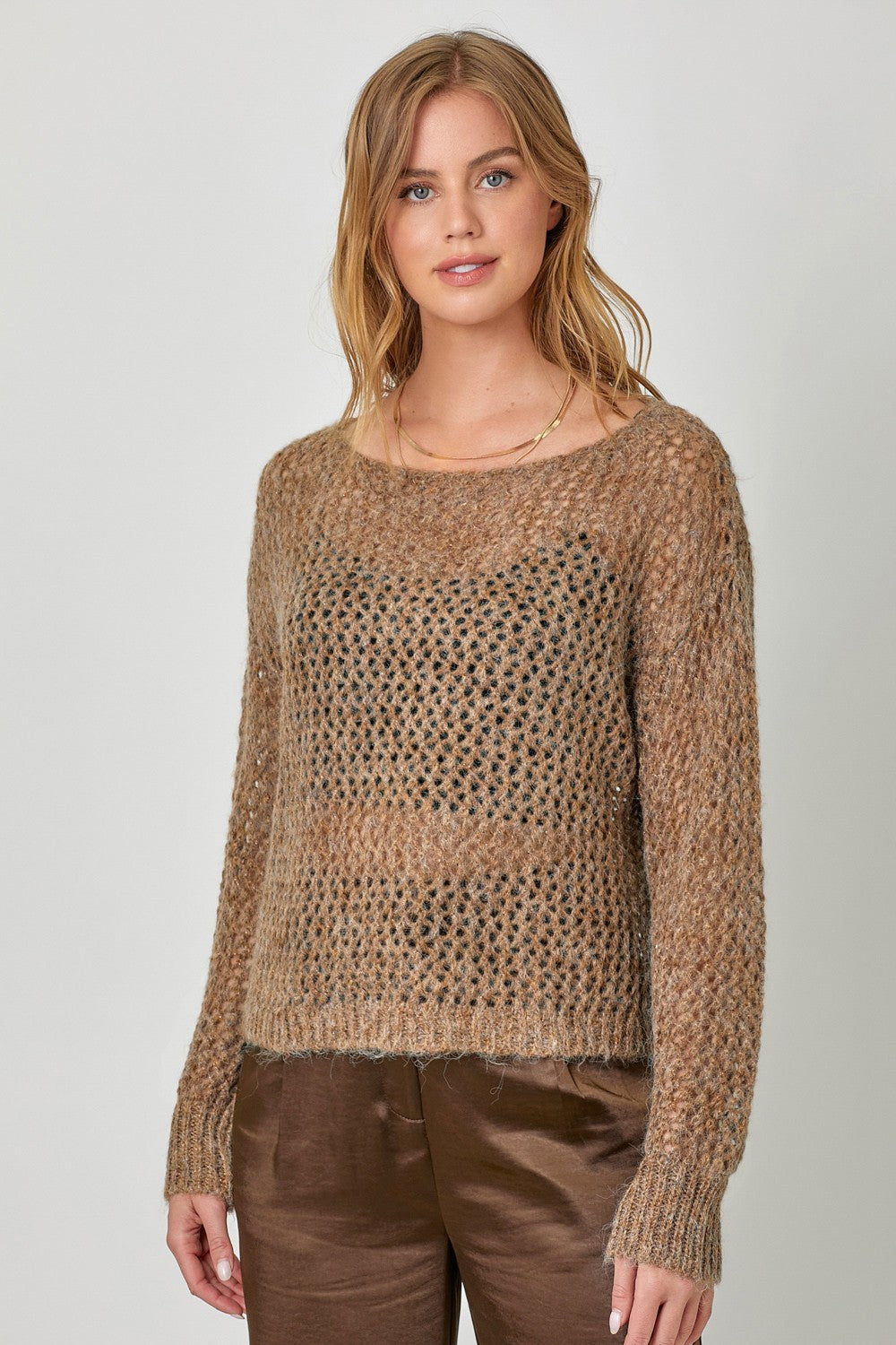 Mica Mettalic Net Sweater