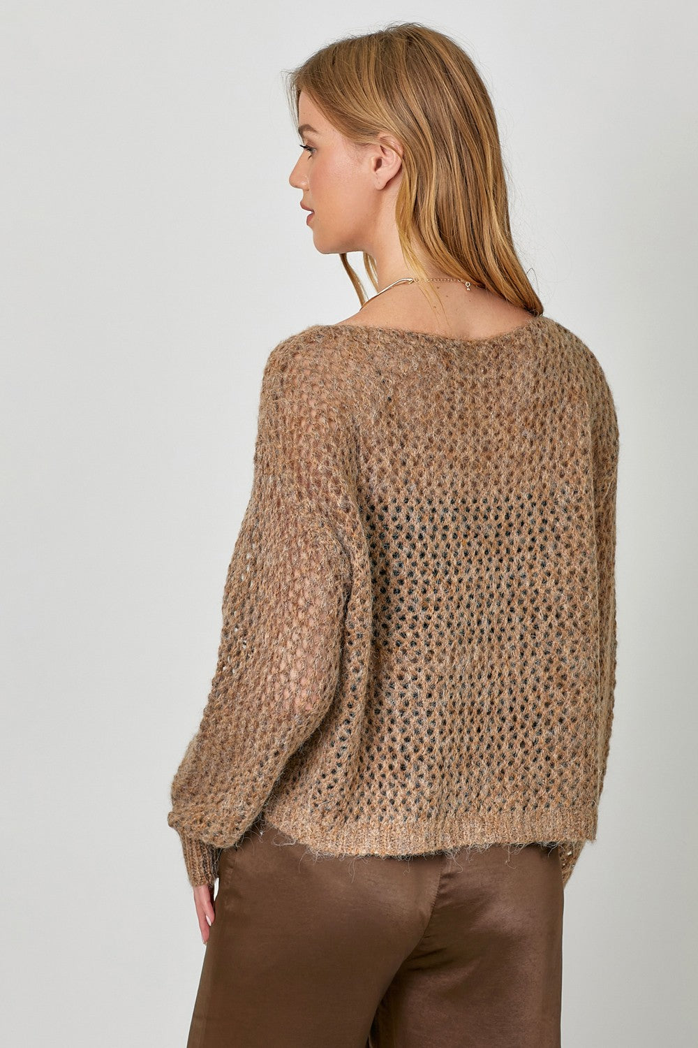 Mica Mettalic Net Sweater