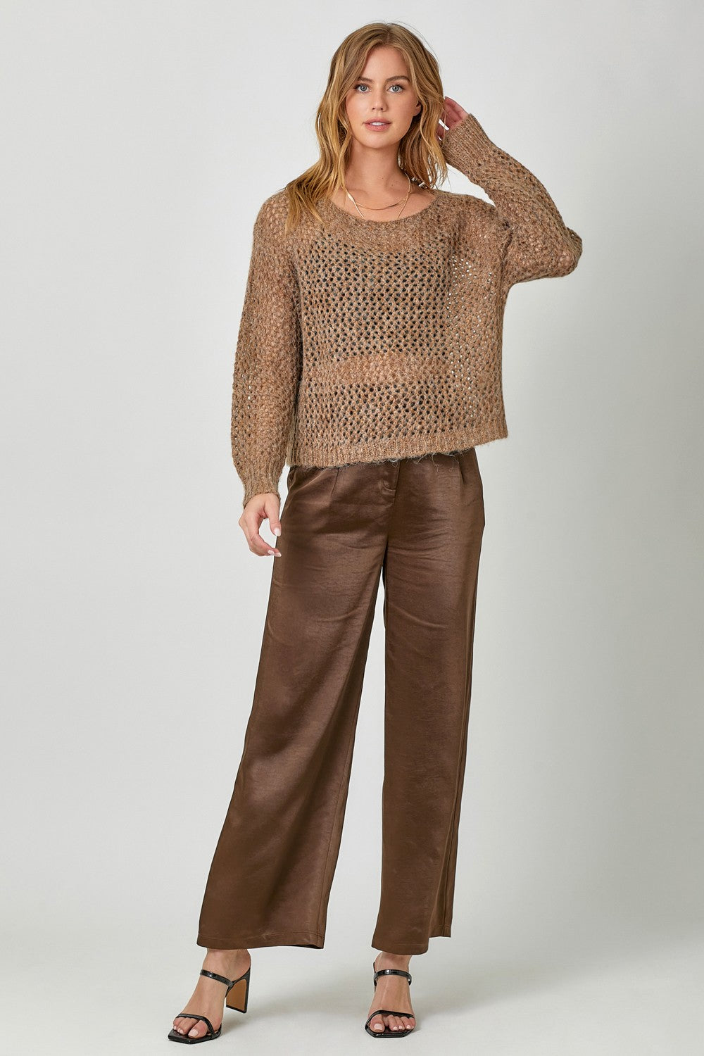 Mica Mettalic Net Sweater