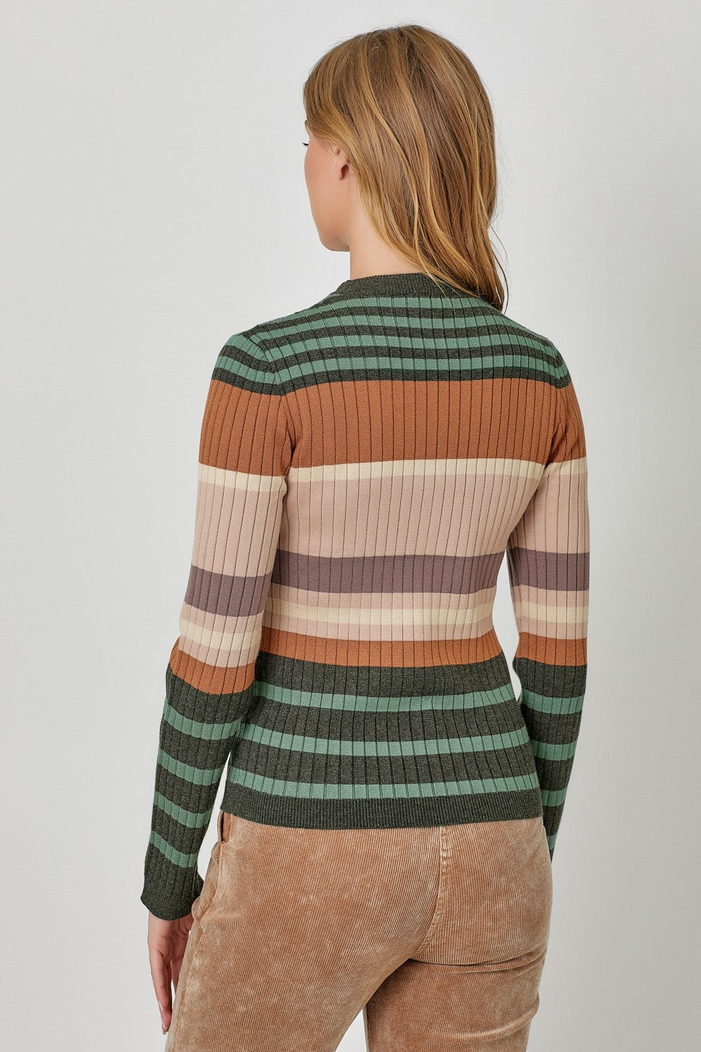 Ellen Colorblock Striped Sweater