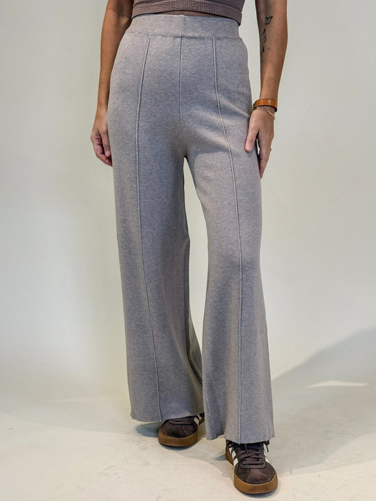 Lara Casual Wide Leg Knitted Pants