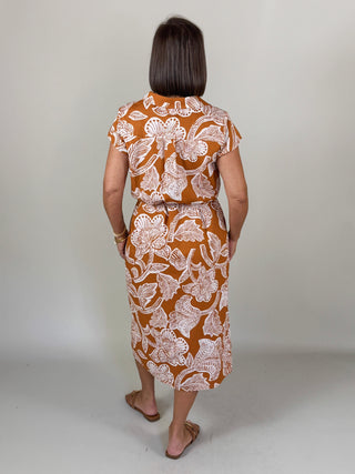 Jana Wildroot Button Down Midi Dress