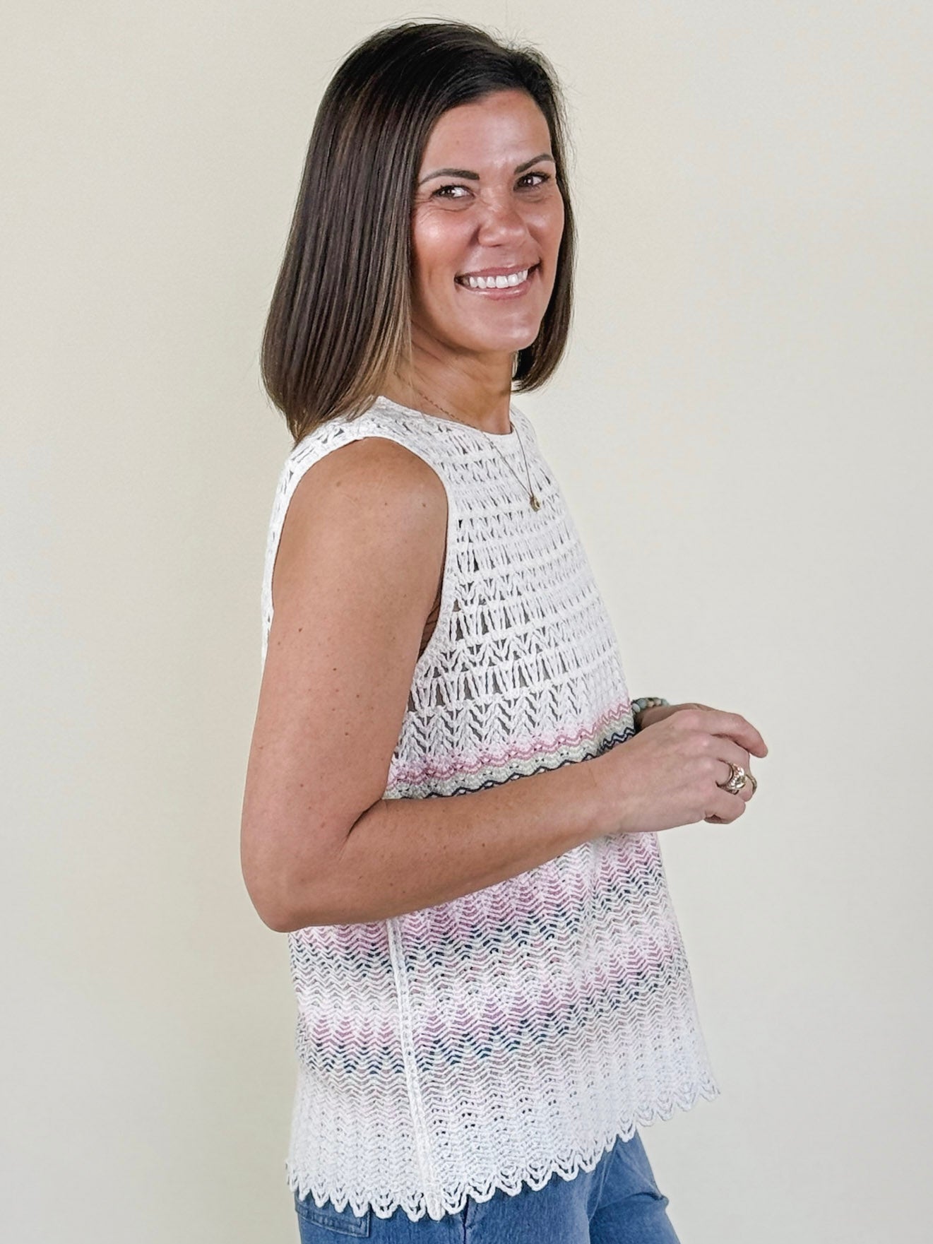 Francesca Sleeveless Crochet Top