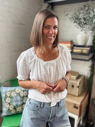 Lucille Lace Inset Top
