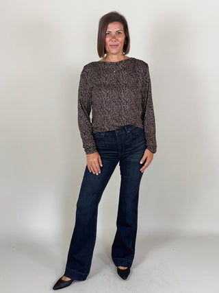 [Liverpool] Cherie Jewel Neck Shirred Knit Top