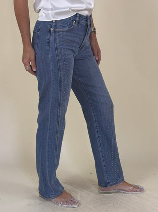 [Liverpool] Kennedy Straight Jeans with Seaming, 30" Inseam