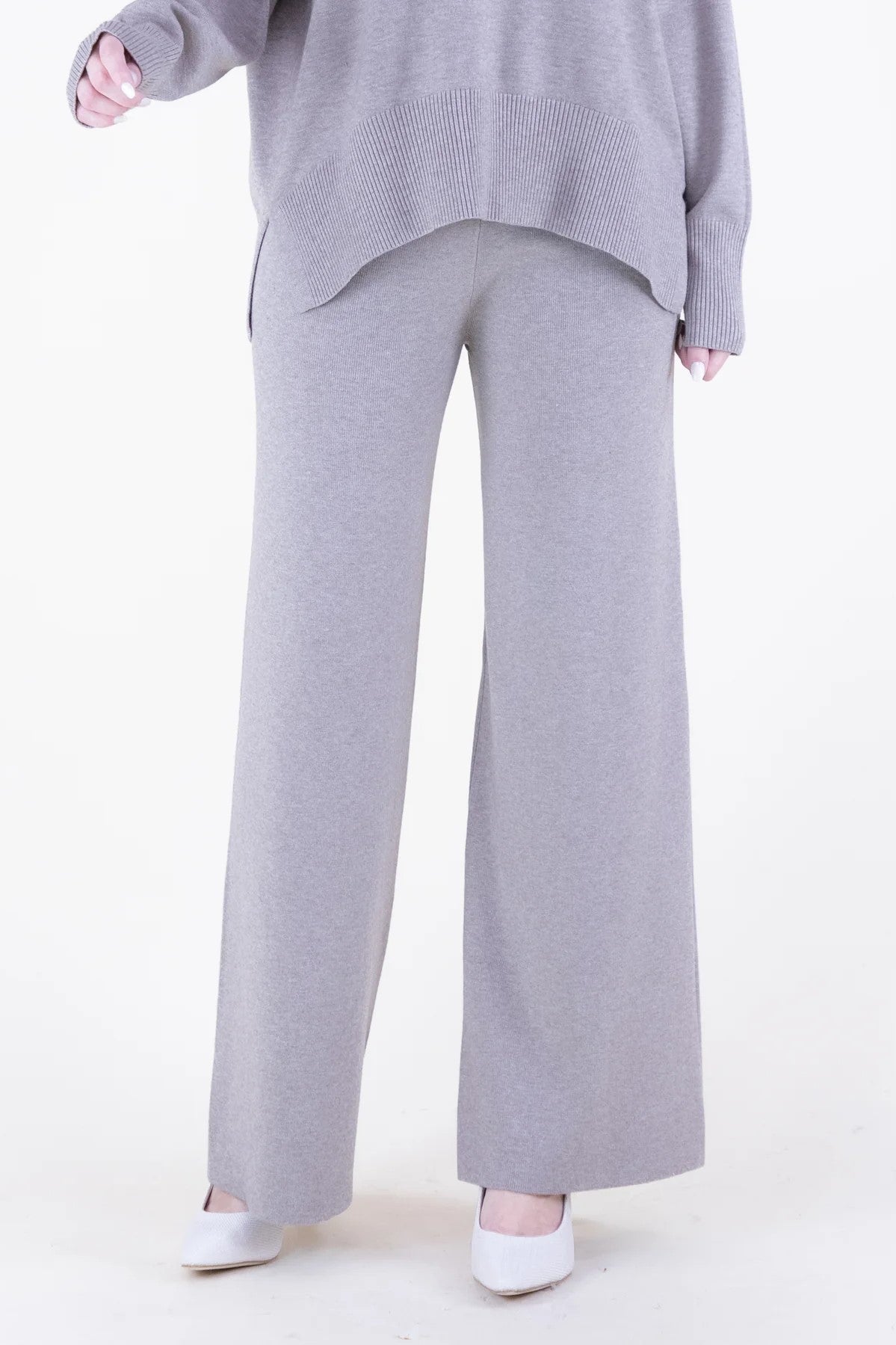 Earth Tone Comfy Wide Leg Knit Pant