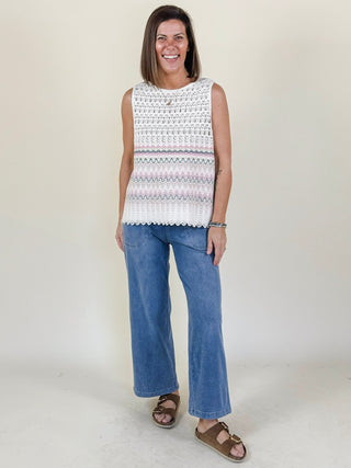 Francesca Sleeveless Crochet Top