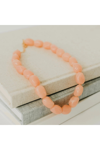 Wilma Beaded Necklace - Peach