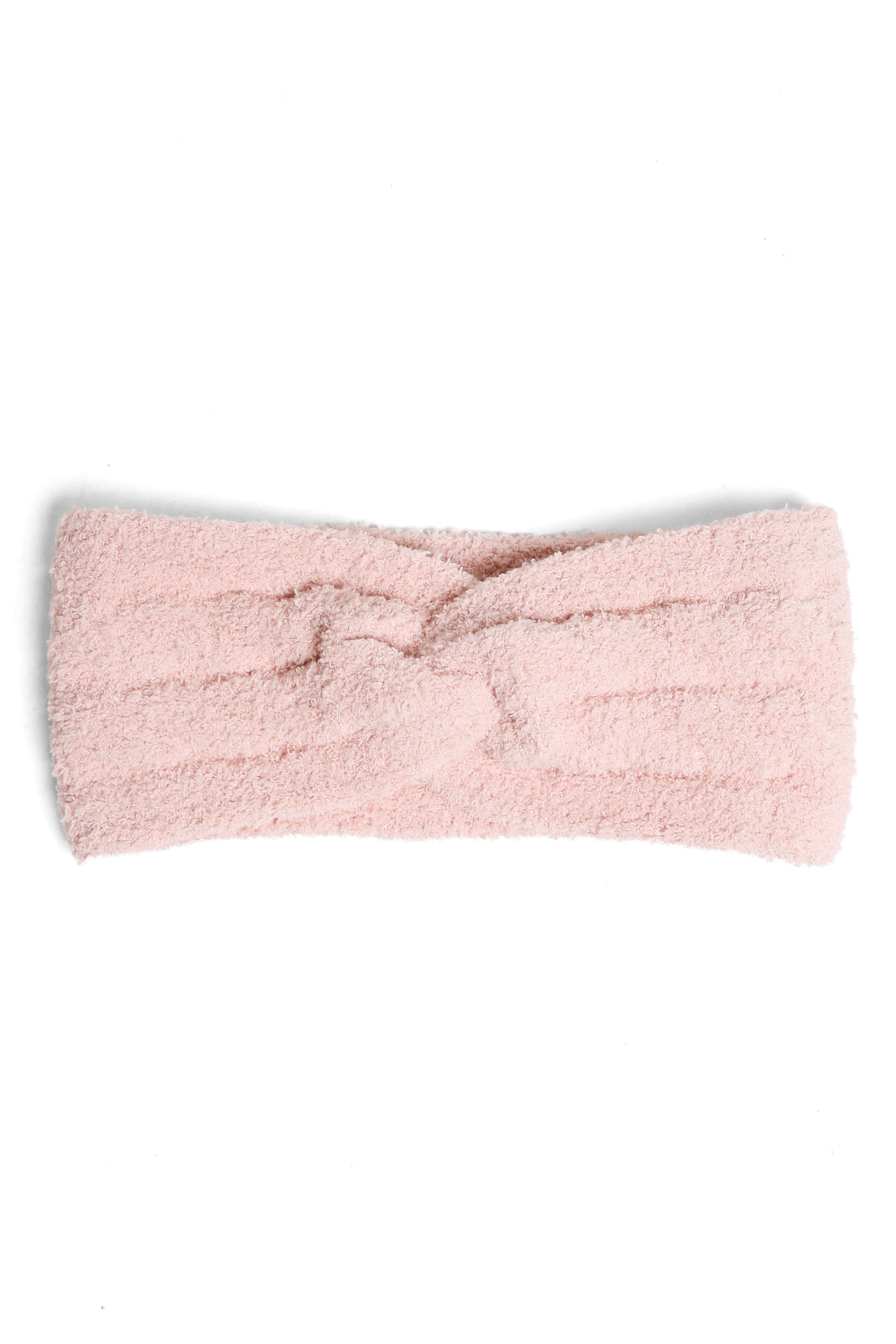 Ribbed Twist Knot Headband - Pink