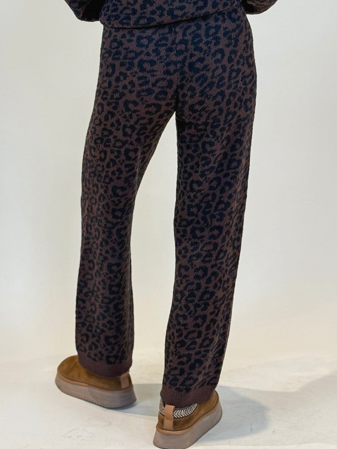 Mia Marshmallow Leopard Crew Neck Lounge Set