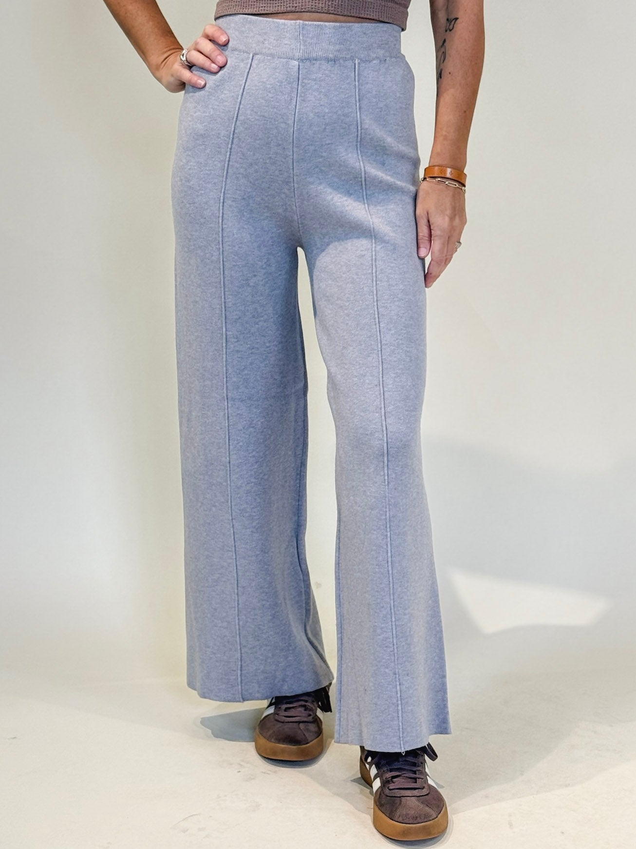 Lara Casual Wide Leg Knitted Pants