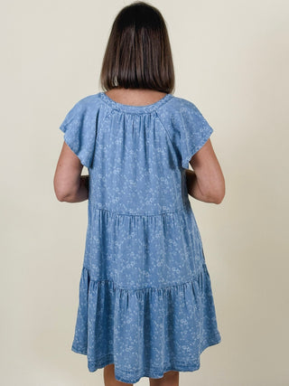 [Liverpool] Rosilyn Tiered Flutter Sleeve Dress