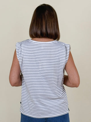 Tara Sleeveless Striped T-Shirt