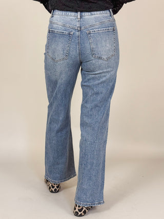 [TRIBAL] Sophia Curvy 3D Flower Denim
