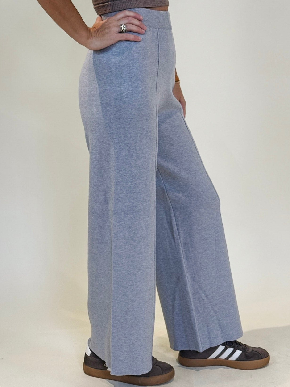 Lara Casual Wide Leg Knitted Pants