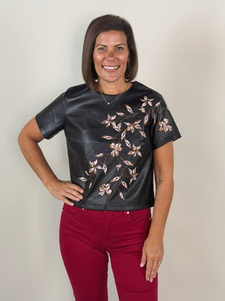 [Liverpool] Mich Embellished Short Sleeve Top
