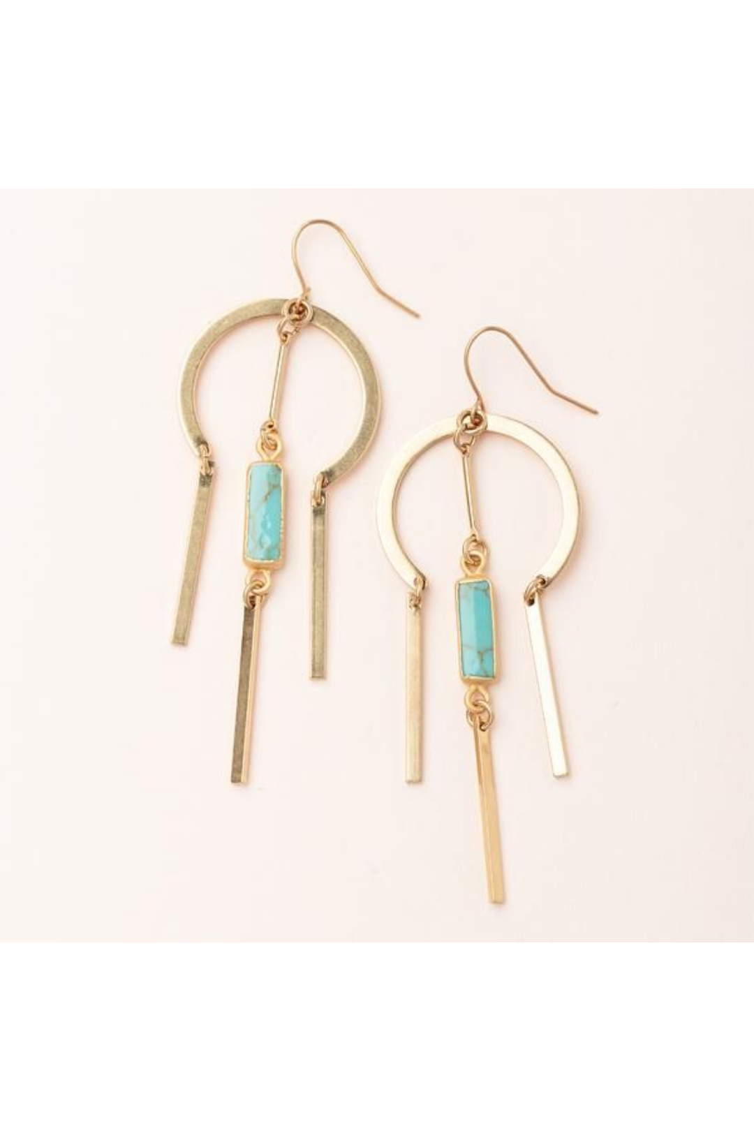 Dream Stone Earrings - Turquoise/Gold