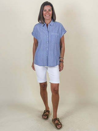 [TRIBAL] Shauna Flatten It Pull-On Shorts