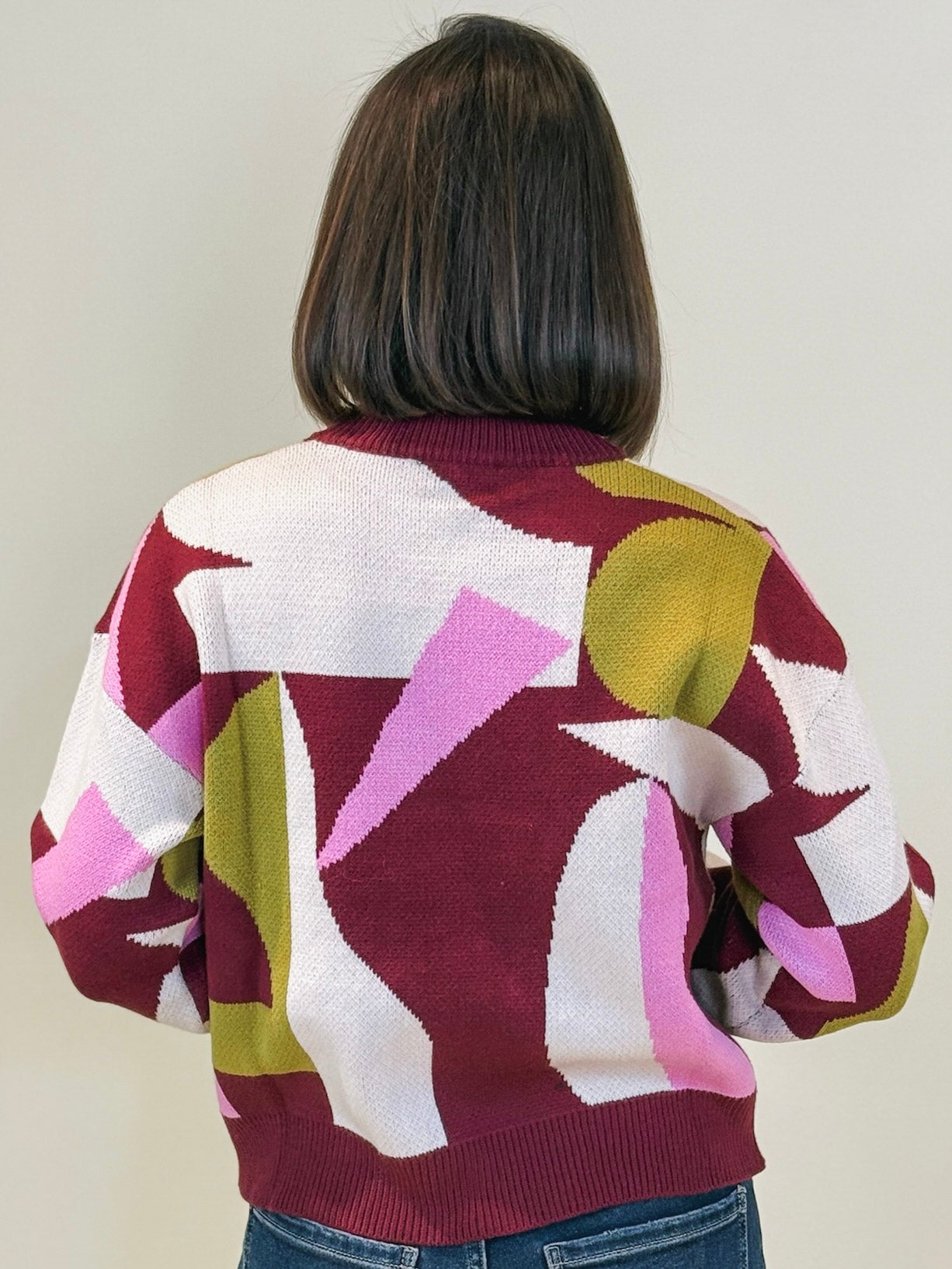 Alison Abstract Intarsia Sweater