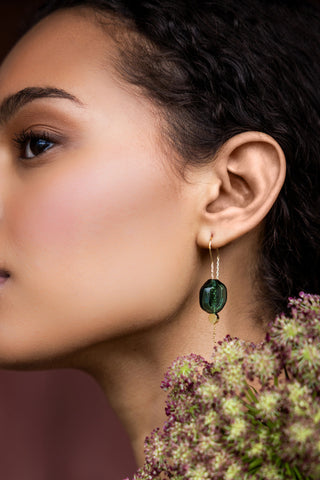 Refined Glass Organic Threader - Teal/Gold