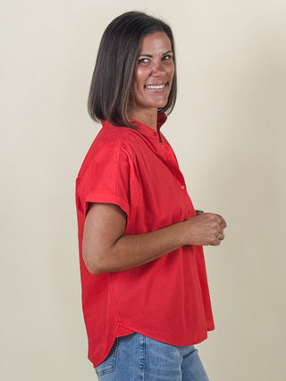 [TRIBAL] Carmen Shirred Campshirt