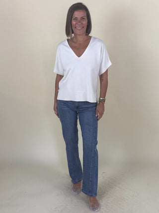 [Liverpool] Dolly Dolman Sleeve Step Hem Sweater