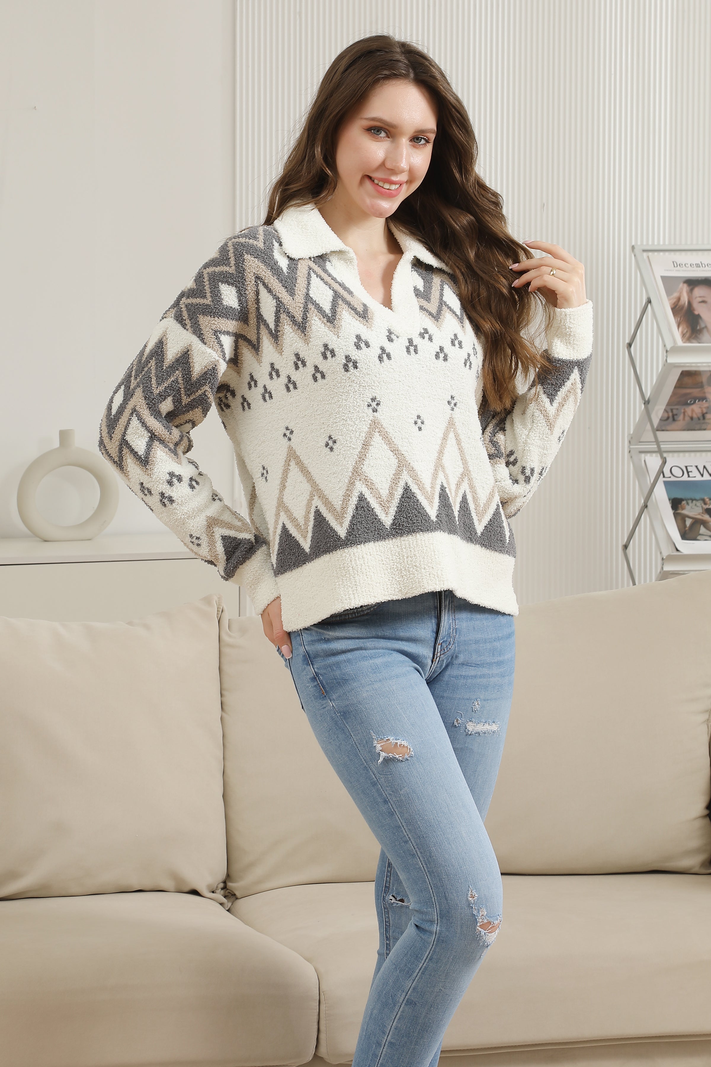 Fairisle Collared Sweater