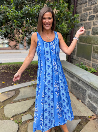 Terry Thin Strap Floral Dress