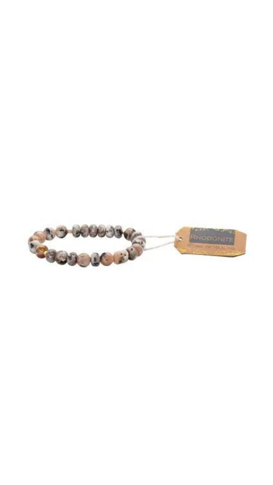 Stacking Stone Bracelet - Rhodonite