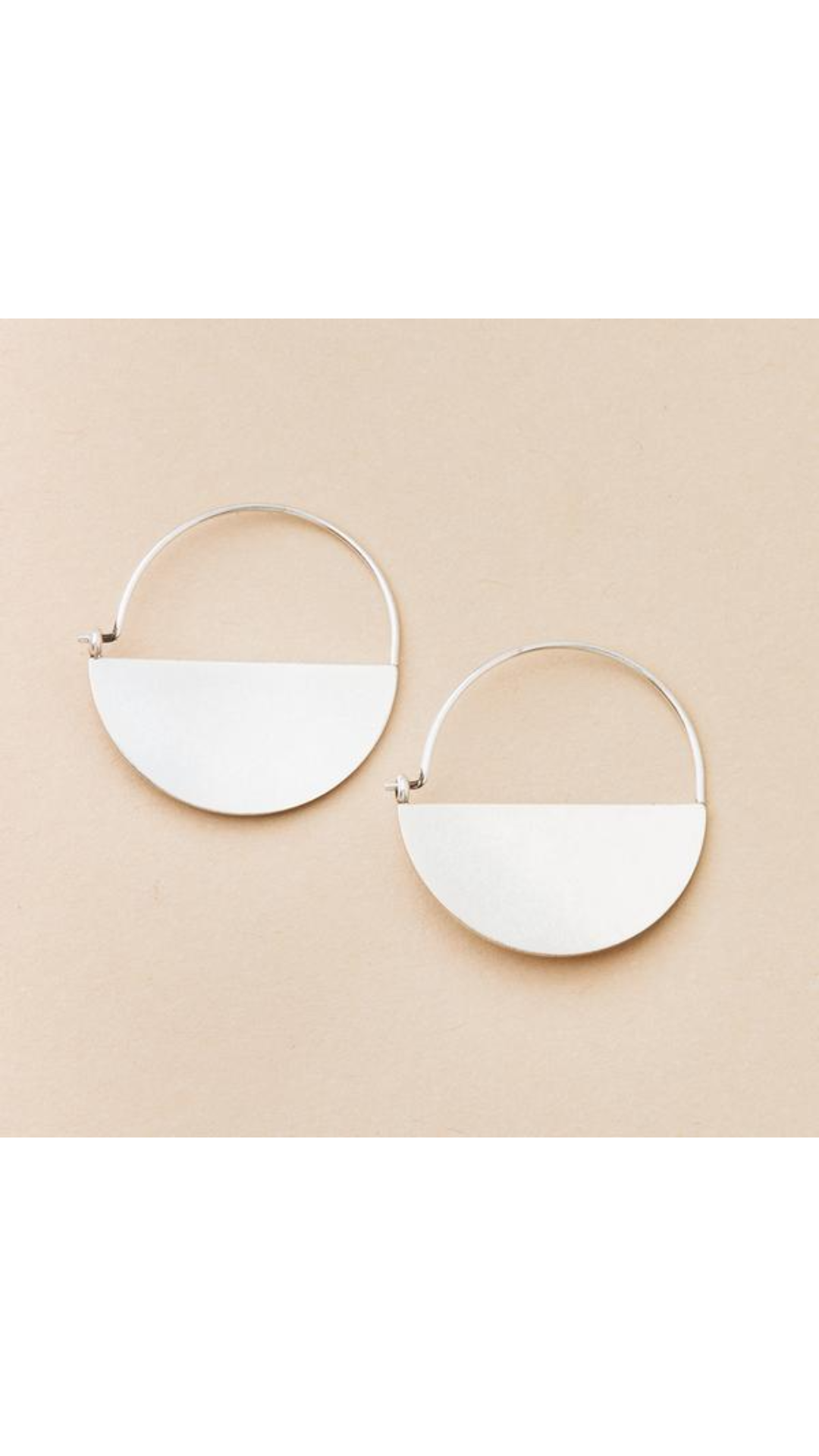 Refined Earring Collection - Lunar Hoop/Sterling Silver