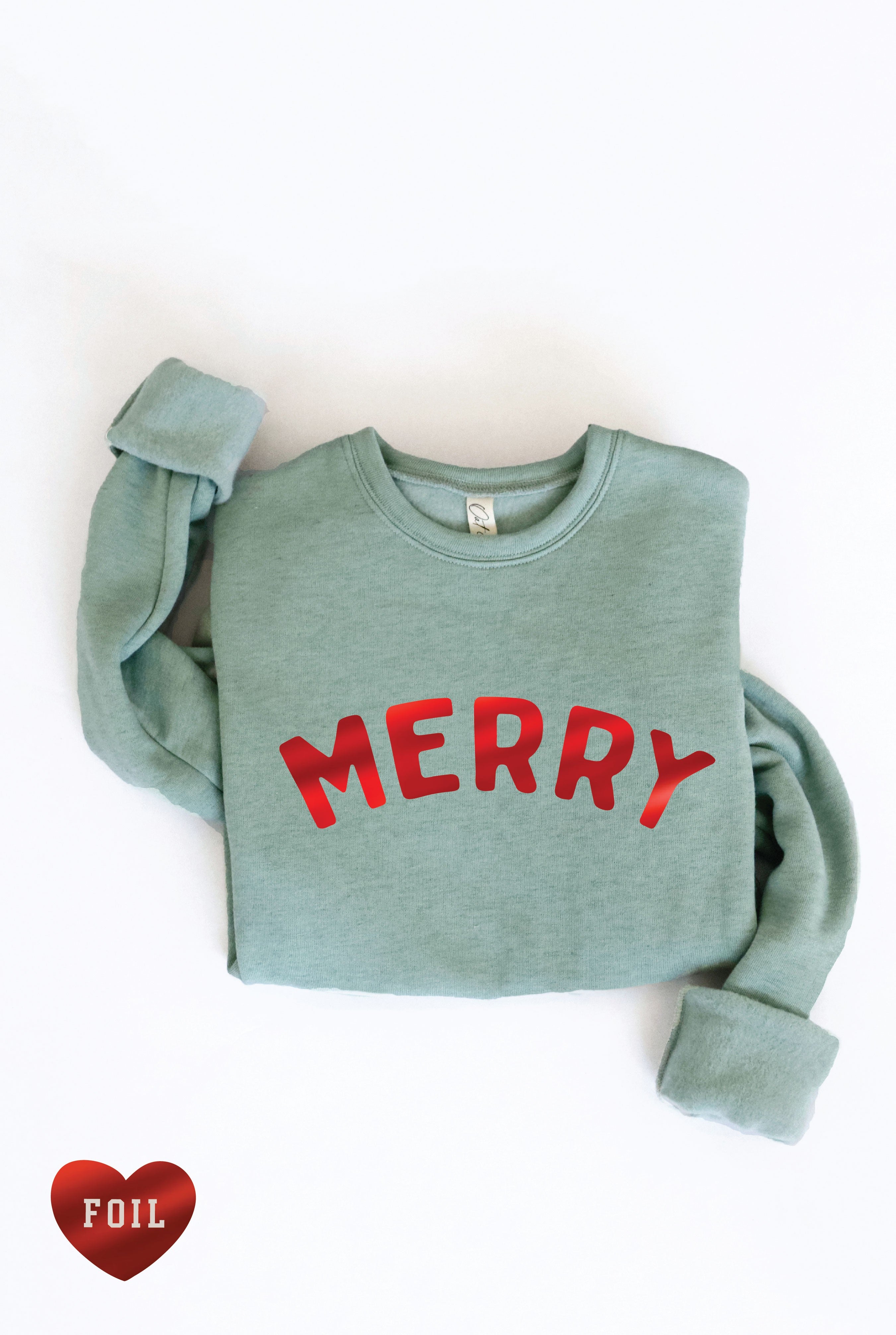 Merry Foil Graphic Sweatshirt