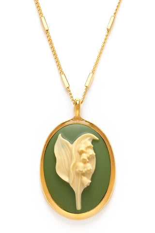 Lily of the Valley Vintage Cameo Necklace