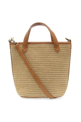 Straw Mini Bucket Crossbody - Natural