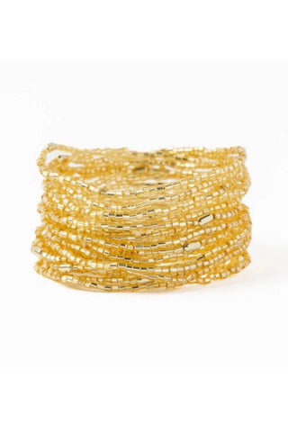 Chelsea 18 Strand Luxe Beaded Bracelet Set - Gold